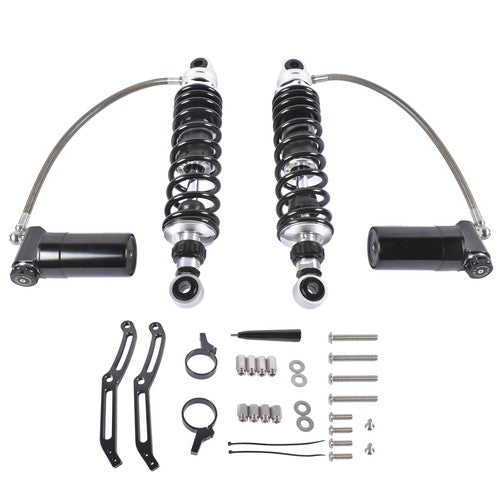 DURAFORCE Remote Reservoir Rear Shocks Set for Harley Electra Road Street Glide 2014-2024