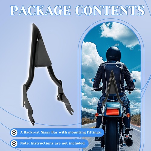 28 Inch Tall Passenger Backrest Sissy Bar for Harley Road King Street Glide 2009-25