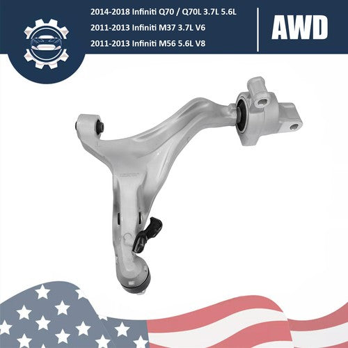 DURAFORCE Front Left Side Lower Control Arm for Infiniti Q70 Q70L M37 M56 3.7L V6 5.6L V8