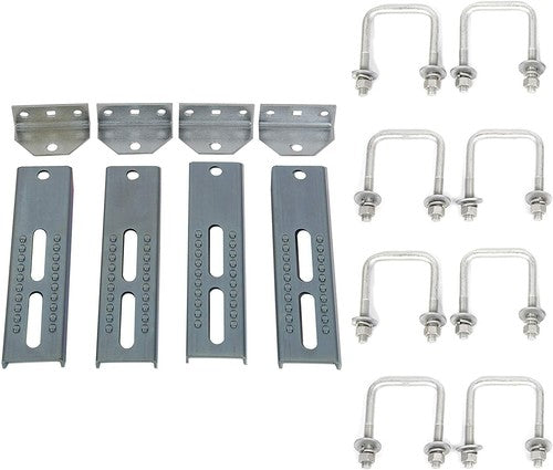 DURAFORCE (4) 10" Zinc-Plated Swivel Top Bunk Bracket Kit For 2x4 Boat Trailer Crossmember