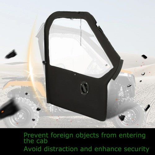 DURAFORCE Left &Right Soft Doors Cab Enclosures For Honda Pioneer 500 2015-2024 Black