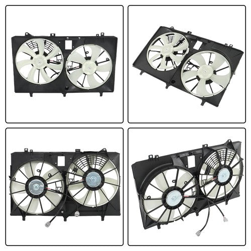 DURAFORCE Radiator Condenser Cooling Fan Assembly For Toyota Sienna Lexus RX350 2011-2016