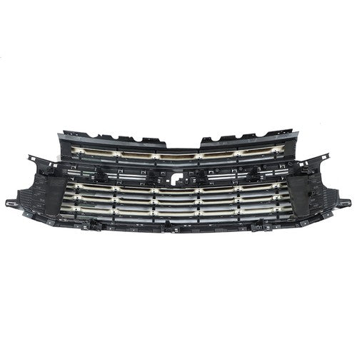 DURAFORCE Front Bumper Upper Grille+Grill Trim Chrome For Chevy Tahoe Suburban 2021-2022