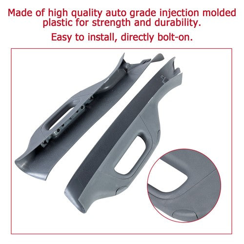 Left and Right A Pillar Handle Trim Gray for 2011 to 2016 Ford F250 F350 F550