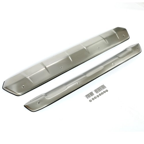 Front Plus Rear Bumper Skid Plate Valance Lower Cover For Toyota RAV4 2019 To 23 Silver