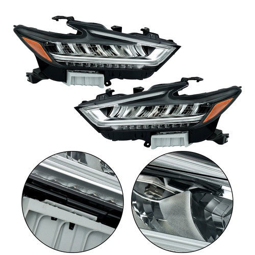 DURAFORCE Fit For Nissan Maxima 2019 2020 2021 Front LED 1 Pair Headlights Assembly Set