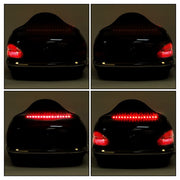 DURAFORCE Black Motorcycle Scooter Trunk Storage Box Case Luggage Trunk w/ Tail lights