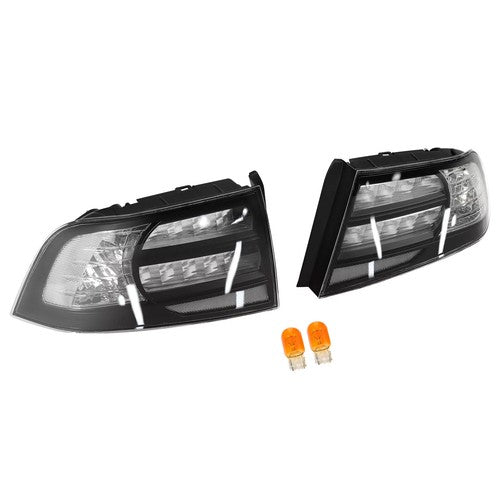 Rear Tail Light Black Housing Clear Lens Halogen LH RH For Acura TL 2004 2008