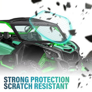 DURAFORCE Full Glass Windshield W/O wiper For 17-24 Can-Am Maverick X3 XDS XRS- UV Protect
