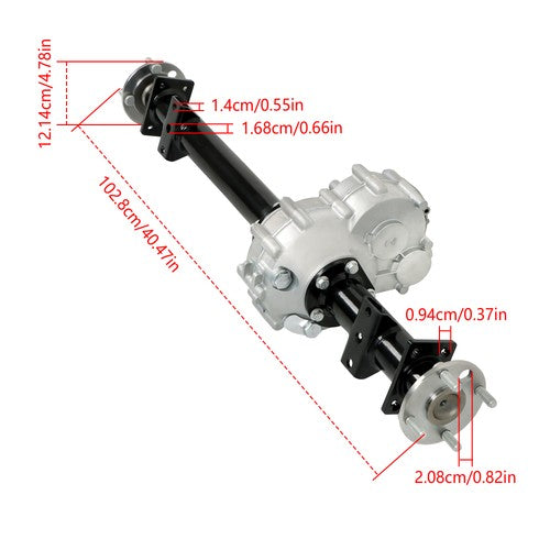 DURAFORCE Rear Axle Assembly For Club Car DS 1998+ & Precedent Tram 2004+ 1027717-01