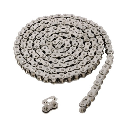 DURAFORCE #60 Roller Chain 10 Feet with 2 Connecting Links, Carbon Steel Chain