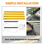 DURAFORCE Yellow 2 Sided Tailgate Utility Trailer Gate & Ramp Lift Assist System 350 lbs