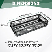 DURAFORCE Front Cargo Basket Rack Storage Carrier Kit For ATV Universal Steel Heavy Duty