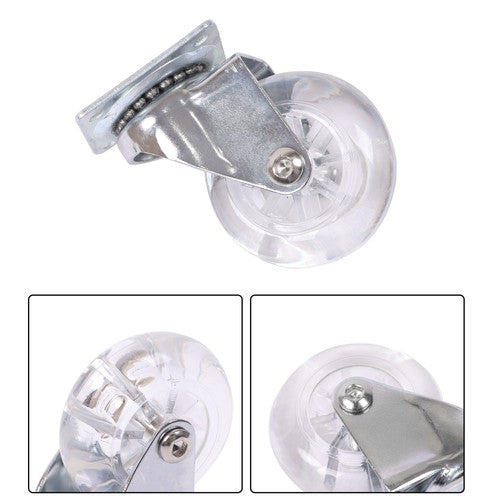 DURAFORCE 2Inch Caster Wheels 4 pieces Heavy Duty Alloy Steel + Rubber Casters white