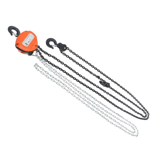 DURAFORCE Hand chain hoist carbon steel orange 2 tons/4400 lbs 10 feet 360° swivel hook