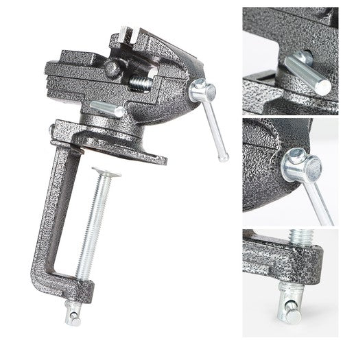 DURAFORCE Universal 3.3 Inch Bench Vise Quick Adjustment Home Vise Dual-purpose Combined
