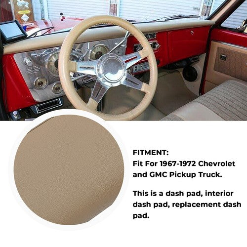 Dash Pad Cover for Chevy GMC C10 Truck 1967-1972 Brown