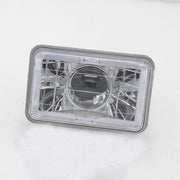 DURAFORCE 5" 4x6 Clear Lens Red LED Diamond Cut Semi Sealed Beam Projector Headlights