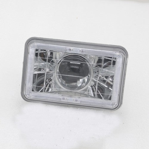 DURAFORCE 5" 4x6 Clear Lens Red LED Diamond Cut Semi Sealed Beam Projector Headlights