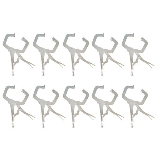 DURAFORCE 10 pc 11" Swivel Pad Locking C-Clamp Locking Pliers Entrained Rotary Gasket US