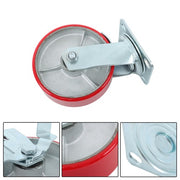 DURAFORCE 1 Pack 6" Casters Heavy Duty Industrial Caster Wheels Polyurethane Swivel Caster