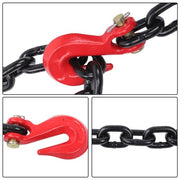 DURAFORCE 4PCS Binder Chain 3/8'' X 10' Grade 80 Transport Tow Chain Grab Hooks 7100 LBS