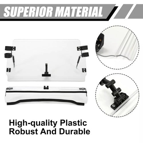 Clear Windshield Flip for Polaris RZR 800 570 RZR XP 900 XP 4 800 900 11-14