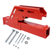 DURAFORCE Tractor Clamp on Trailer Hitch 2" Receiver Replace for most Tractor Bucket (Red)