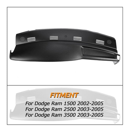 One Piece Molded Dash Cover for 02-05 Dodge Ram 1500 2500 3500 Textured Black