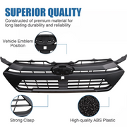 DURAFORCE ZZ2V00599 Front Bumper Upper Grille Matte Black for 2024-2025 for Subaru Crosstrek
