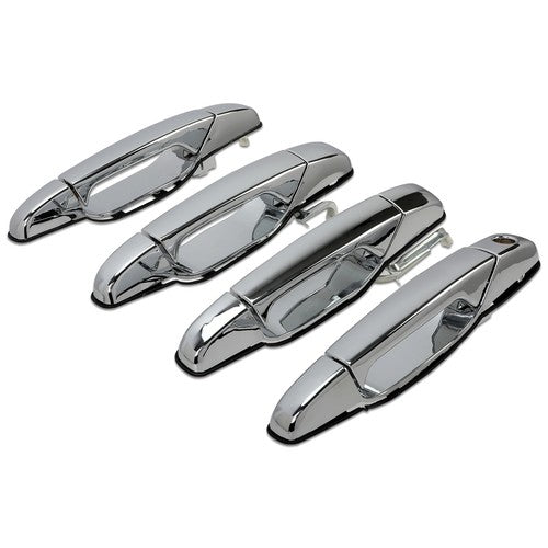 Chrome Door Handles Left Right for Chevy Tahoe Yukon Sierra Denali 07-13 4Pack