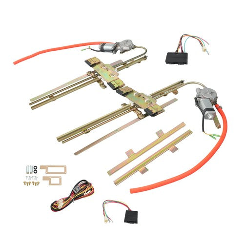 DURAFORCE Set 2 Door Street Hot Rat Rod Flat Glass Power Window w/ Switches Wiring NEW