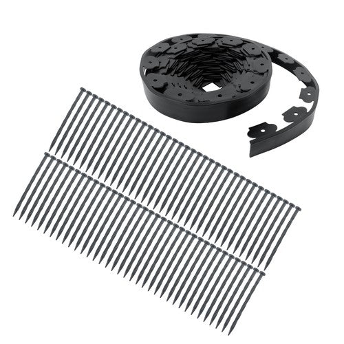 DURAFORCE 1PC 60 FT No-Dig Garden Edge Lawn Border L-shaped Landscape Edging Border Kit