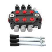 DURAFORCE 3 Spool 25 GPM Hydraulic Directional Control Valve Tractor Loader Double Acting