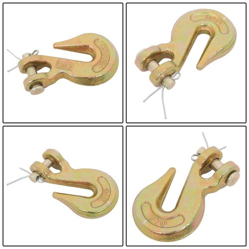 DURAFORCE 10 Pack 5/16 Inch G70 Clevis Grab Hooks Chain Hooks - 5400lbs Working Load Limit