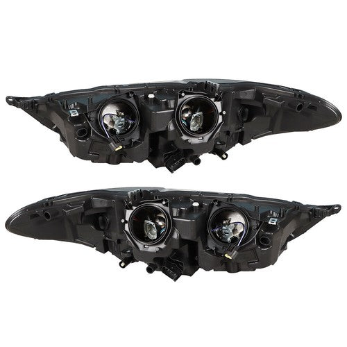 DURAFORCE Headlight Fit For Ford Fusion 2017-2019 Headlamps Driver + Passenger Side Pair