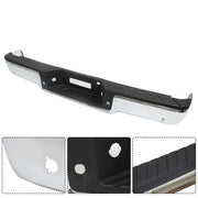 DURAFORCE Rear Chrome Step Bumper Assembly For Ford F150 04-06 W/ Object Sensor Holes