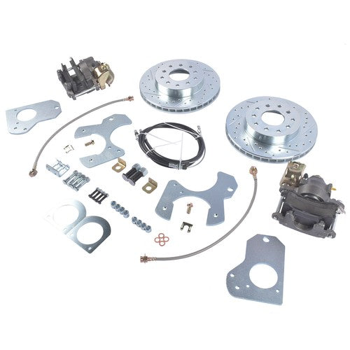 DURAFORCE For 1978-88 G Body Chevy Pontiac Rear Disc Brake Conversion Kit Drilled Rotor