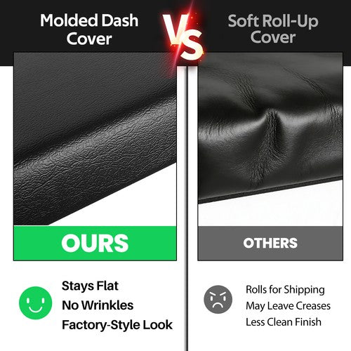 Black Dash Pad Cover Cap For 1981-1991 Chevrolet GMC Truck SUV