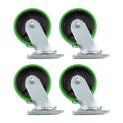 DURAFORCE 4 wheels 5 Inch Caster Wheels Heavy Duty,Capacity 4000LB