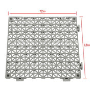 DURAFORCE 55PCS 12 x 12in Interlocking Drainage Floor Tiles Modular Interlocking Tile Gray
