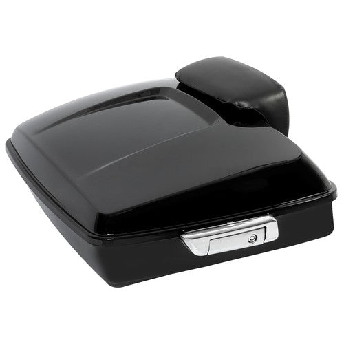 DURAFORCE Black Chopped Trunk Backrest Mount Rack Fit For Harley Road Glide 14-26 Touring