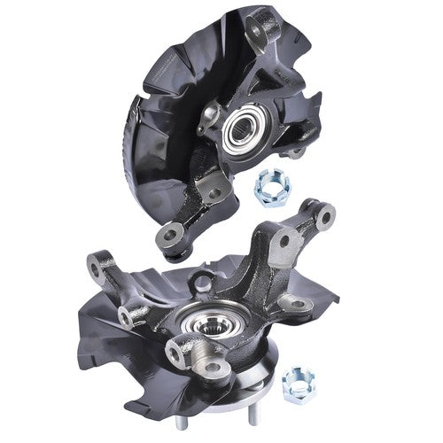 DURAFORCE Front LH+RH Steering Knuckle Assembly for Kia Rio Rio5 Hyundai Accent 2006-2011