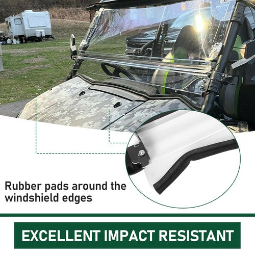 DURAFORCE Scratch Resistant Clear Flip Windshield For Kawasaki Teryx 800 /4 /S 2016+/2021+