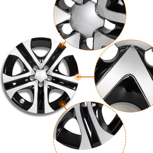 DURAFORCE 4Pcs/Set 17'' Wheel Rim Cover Hubcaps Trim Rings Caps For 2013-2018 Toyota Rav4