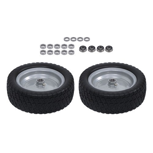 DURAFORCE 3.4' Axle Hole For Lawn Mower Solid Tire 2-Pack 13X5.00-6 Tire & Wheel Flat Free