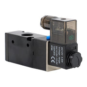 DURAFORCE NEW DC 12V 3/8" Brass Electric Solenoid Valve for Water Air waterproof N/C IP65