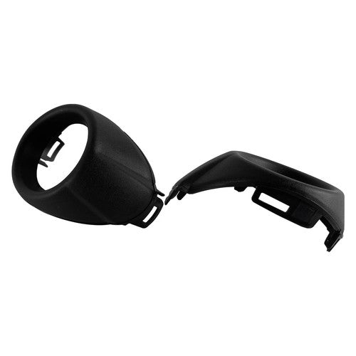 DURAFORCE Pair Matte Black Front Bumper Fog Light Cover Bezels For 2012-2014 Ford Focus