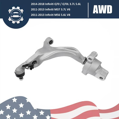 DURAFORCE Front Left Side Lower Control Arm for Infiniti Q70 Q70L M37 M56 3.7L V6 5.6L V8