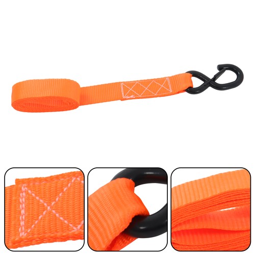 DURAFORCE 4 Pack Steel Ratchet Strap Fracture Strength 5208lbs 1.6in*8ft with S Hooks